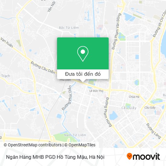 Bản đồ Ngân Hàng MHB PGD Hồ Tùng Mậu