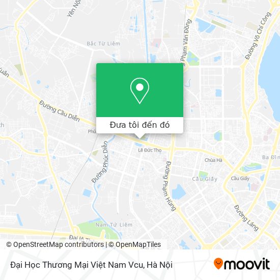 Bản đồ Đại Học Thương Mại Việt Nam Vcu