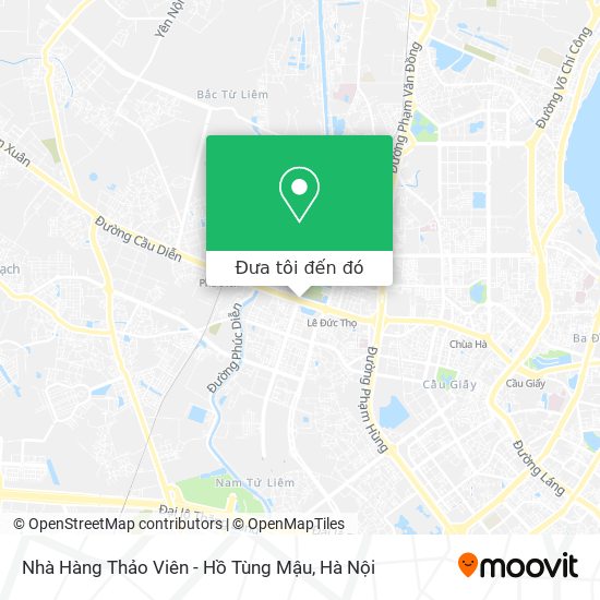 Bản đồ Nhà Hàng Thảo Viên - Hồ Tùng Mậu