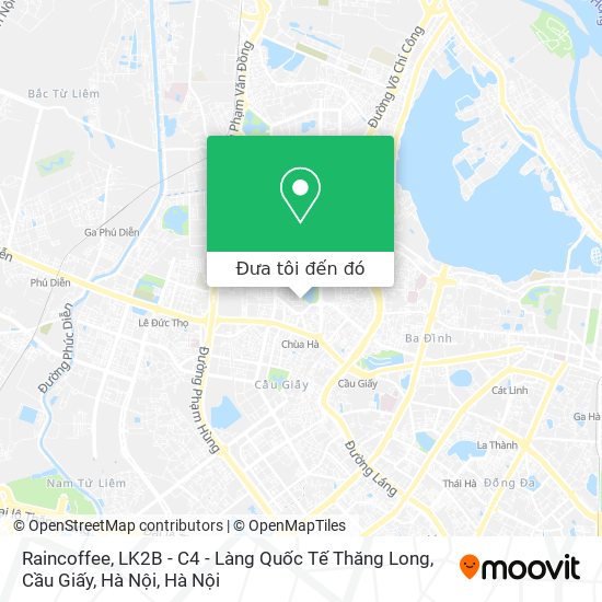 Bản đồ Raincoffee, LK2B - C4 - Làng Quốc Tế Thăng Long, Cầu Giấy, Hà Nội