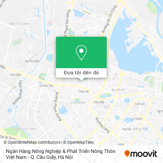 Bản đồ Ngân Hàng Nông Nghiệp & Phát Triển Nông Thôn Việt Nam - Q. Cầu Giấy