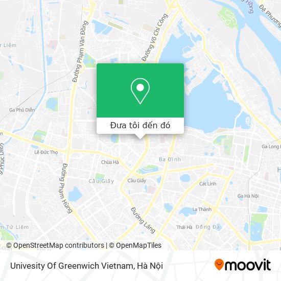 Bản đồ Univesity Of Greenwich Vietnam