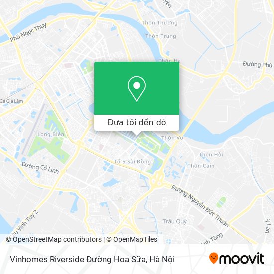 Bản đồ Vinhomes Riverside Đường Hoa Sữa