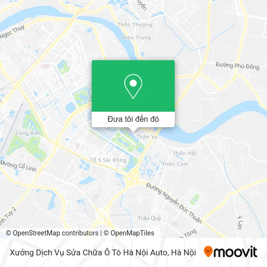 Bản đồ Xưởng Dịch Vụ Sửa Chữa Ô Tô Hà Nội Auto