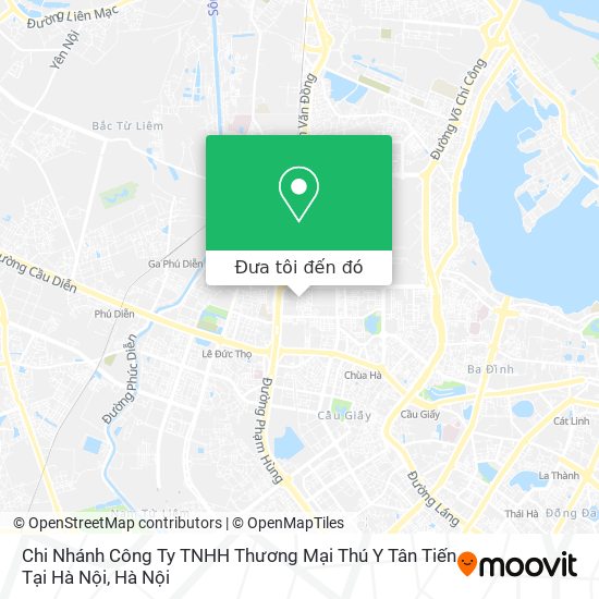 Bản đồ Chi Nhánh Công Ty TNHH Thương Mại Thú Y Tân Tiến Tại Hà Nội