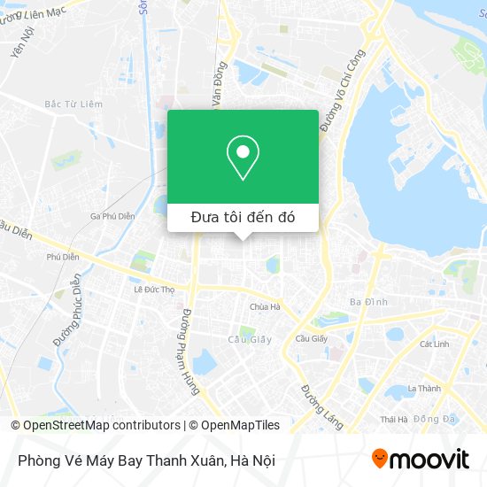 Bản đồ Phòng Vé Máy Bay Thanh Xuân