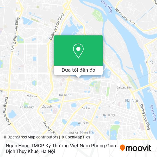 Bản đồ Ngân Hàng TMCP Kỹ Thương Việt Nam Phòng Giao Dịch Thụy Khuê