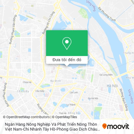 Bản đồ Ngân Hàng Nông Nghiệp Và Phát Triển Nông Thôn Việt Nam-Chi Nhánh Tây Hồ-Phòng Giao Dịch Châu Long