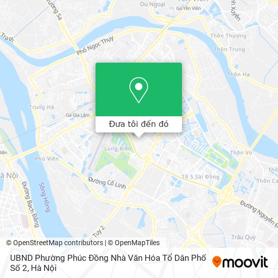 Bản đồ UBND Phường Phúc Đồng Nhà Văn Hóa Tổ Dân Phố Số 2