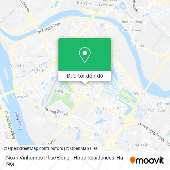 Bản đồ Noxh Vinhomes Phúc Đồng - Hope Residences