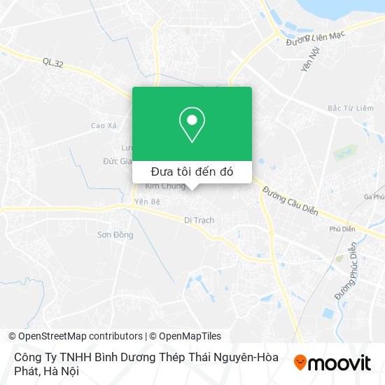 Bản đồ Công Ty TNHH Bình Dương Thép Thái Nguyên-Hòa Phát