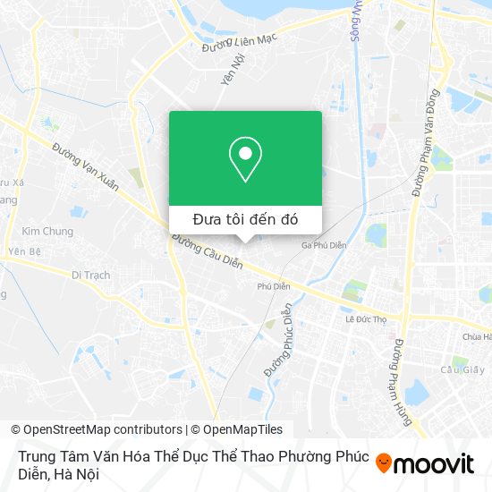Bản đồ Trung Tâm Văn Hóa Thể Dục Thể Thao Phường Phúc Diễn
