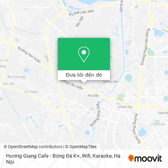 Bản đồ Hương Giang Cafe - Bóng Đá K+, Wifi, Karaoke