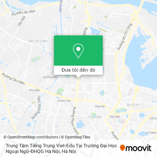 Bản đồ Trung Tâm Tiếng Trung Viet-Edu Tại Trường Đại Học Ngoại Ngữ-ĐHQG Hà Nội