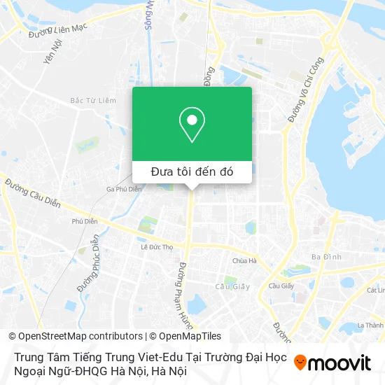 Bản đồ Trung Tâm Tiếng Trung Viet-Edu Tại Trường Đại Học Ngoại Ngữ-ĐHQG Hà Nội