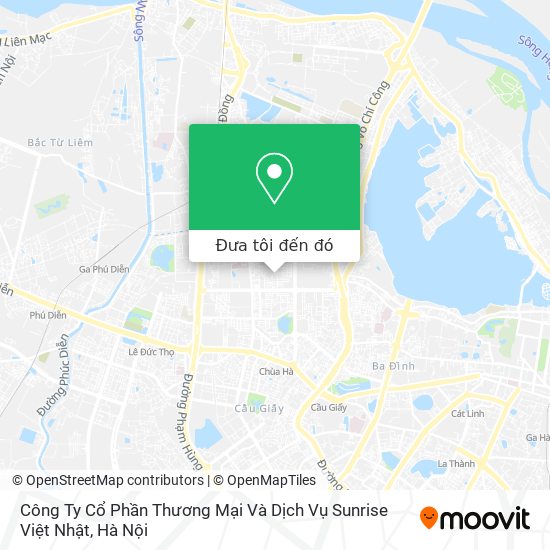 Bản đồ Công Ty Cổ Phần Thương Mại Và Dịch Vụ Sunrise Việt Nhật