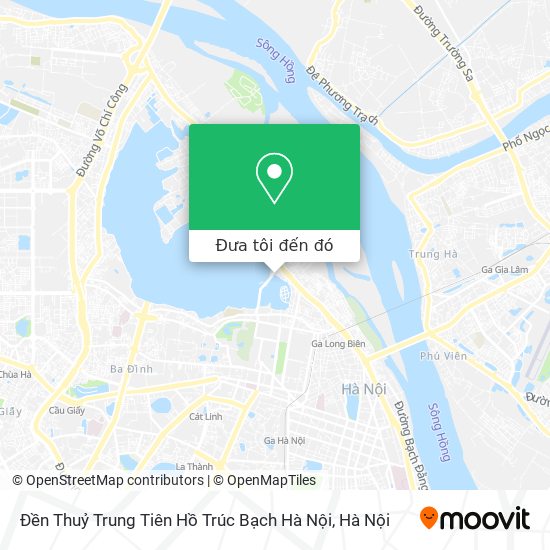 Bản đồ Đền Thuỷ Trung Tiên Hồ Trúc Bạch Hà Nội