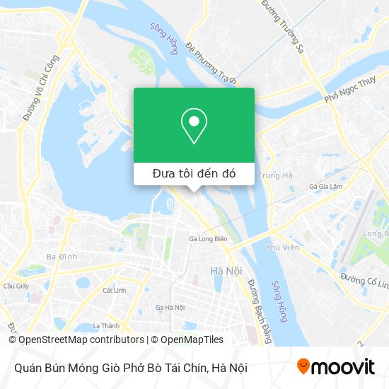 Bản đồ Quán Bún Móng Giò Phở Bò Tái Chín