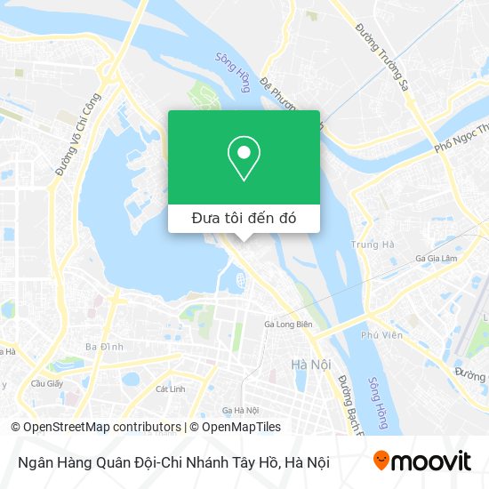 Bản đồ Ngân Hàng Quân Đội-Chi Nhánh Tây Hồ