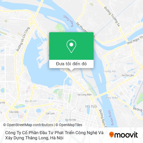 Bản đồ Công Ty Cổ Phần Đầu Tư Phát Triển Công Nghệ Và Xây Dựng Thăng Long