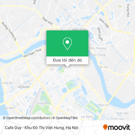 Bản đồ Cafe Duy - Khu Đô Thị Việt Hưng