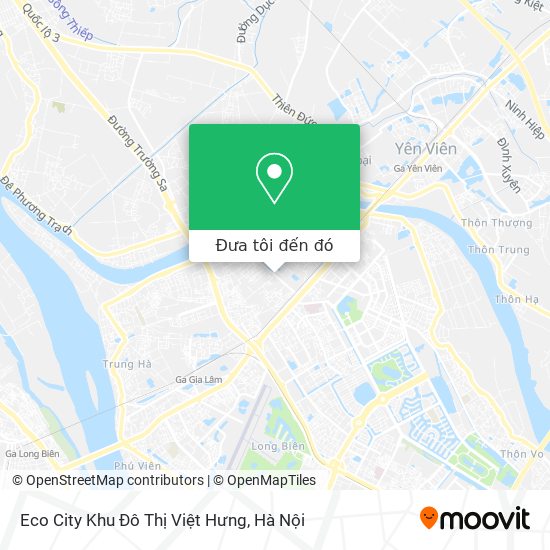 Bản đồ Eco City Khu Đô Thị Việt Hưng