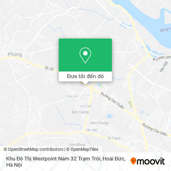 Bản đồ Khu Đô Thị Westpoint Nam 32 Trạm Trôi, Hoài Đức
