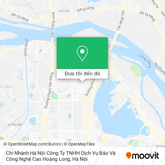 Bản đồ Chi Nhánh Hà Nội Công Ty TNHH Dịch Vụ Bảo Vệ Công Nghệ Cao Hoàng Long