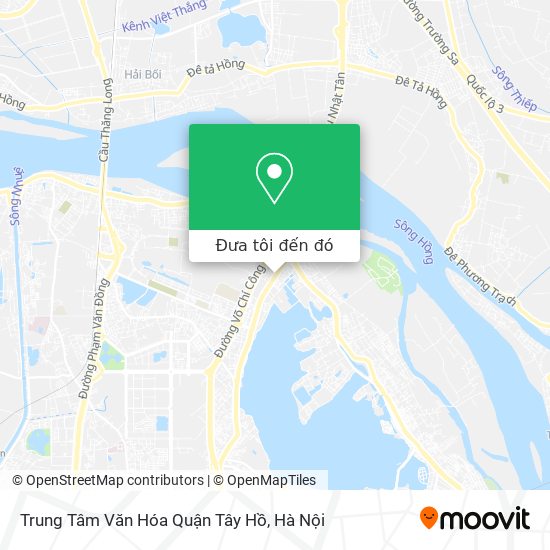 Bản đồ Trung Tâm Văn Hóa Quận Tây Hồ