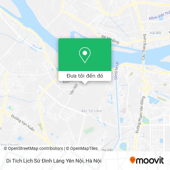 Bản đồ Di Tích Lịch Sử Đình Làng Yên Nội