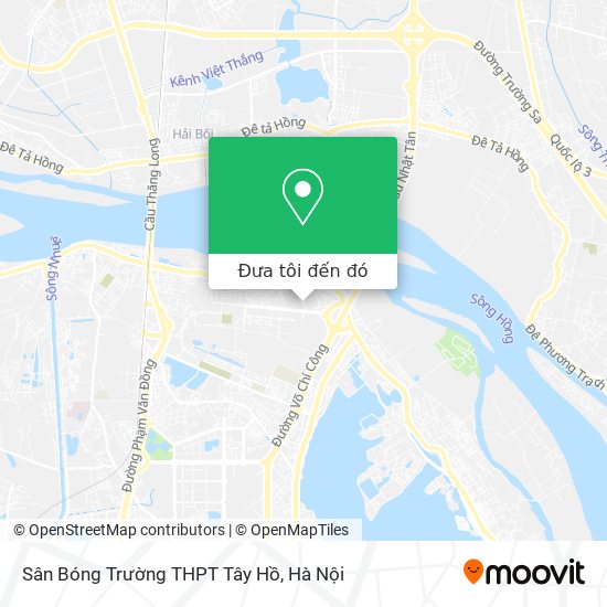 Bản đồ Sân Bóng Trường THPT Tây Hồ