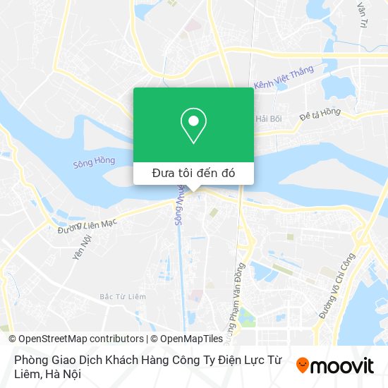 Bản đồ Phòng Giao Dịch Khách Hàng Công Ty Điện Lực Từ Liêm