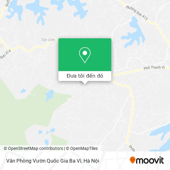 Bản đồ Văn Phòng Vườn Quốc Gia Ba Vì