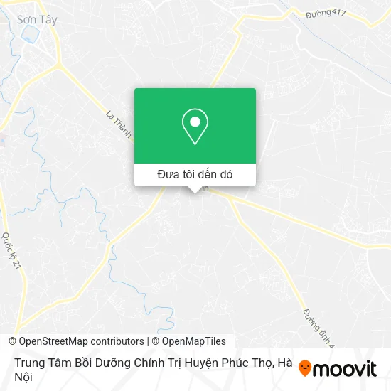 Bản đồ Trung Tâm Bồi Dưỡng Chính Trị Huyện Phúc Thọ