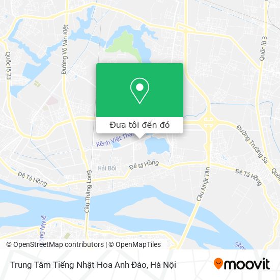 Bản đồ Trung Tâm Tiếng Nhật Hoa Anh Đào