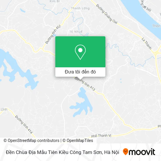 Bản đồ Đền Chùa Địa Mẫu Tiên Kiều Công Tam Sơn