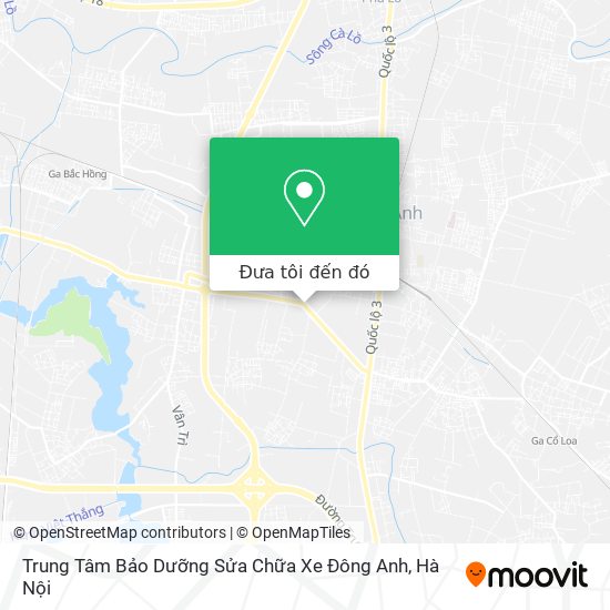 Bản đồ Trung Tâm Bảo Dưỡng Sửa Chữa Xe Đông Anh