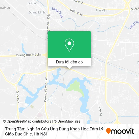 Bản đồ Trung Tâm Nghiên Cứu Ứng Dụng Khoa Học Tâm Lý Giáo Dục Chic