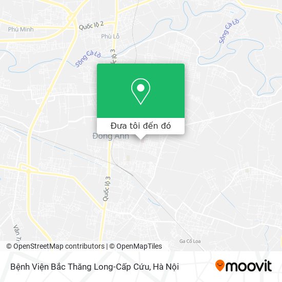 Bản đồ Bệnh Viện Bắc Thăng Long-Cấp Cứu