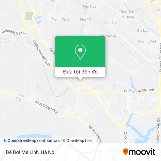 Bản đồ Bể Bơi Mê Linh
