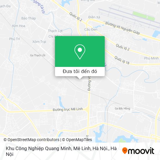 Bản đồ Khu Công Nghiệp Quang Minh, Mê Linh, Hà Nội.