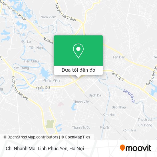 Bản đồ Chi Nhánh Mai Linh Phúc Yên