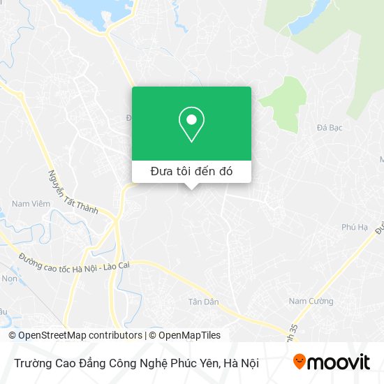 Bản đồ Trường Cao Đẳng Công Nghệ Phúc Yên
