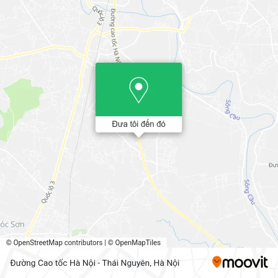 Bản đồ Đường Cao tốc Hà Nội - Thái Nguyên