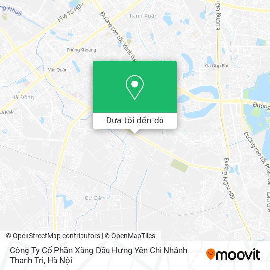 Bản đồ Công Ty Cổ Phần Xăng Dầu Hưng Yên Chi Nhánh Thanh Trì