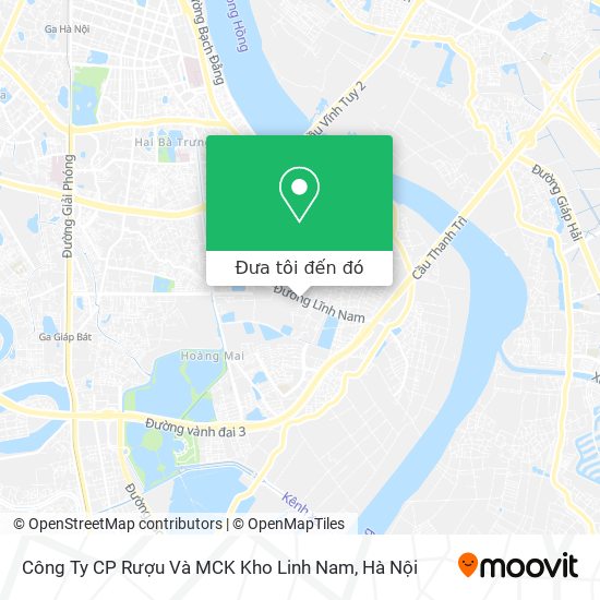 Bản đồ Công Ty CP Rượu Và MCK Kho Linh Nam