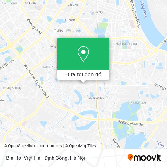 Bản đồ Bia Hơi Việt Hà - Định Công