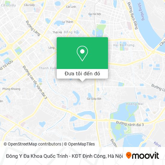 Bản đồ Đông Y Đa Khoa Quốc Trinh - KĐT Định Công