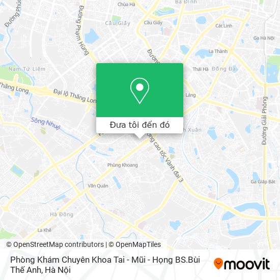 Bản đồ Phòng Khám Chuyên Khoa Tai - Mũi - Họng BS.Bùi Thế Anh
