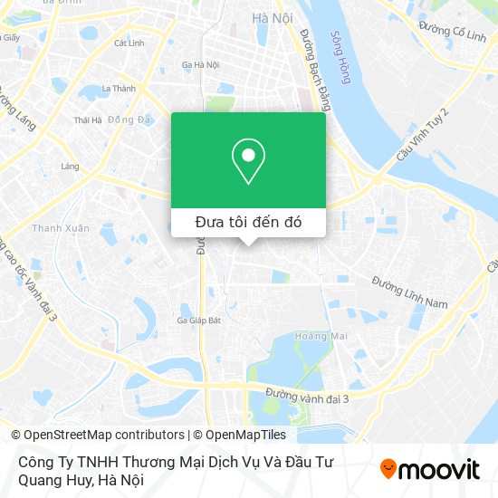Bản đồ Công Ty TNHH Thương Mại Dịch Vụ Và Đầu Tư Quang Huy